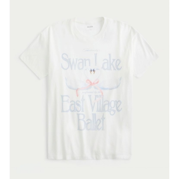 White Swan Lake Ballet Graphic T-Shirt - Picture 1 of 1